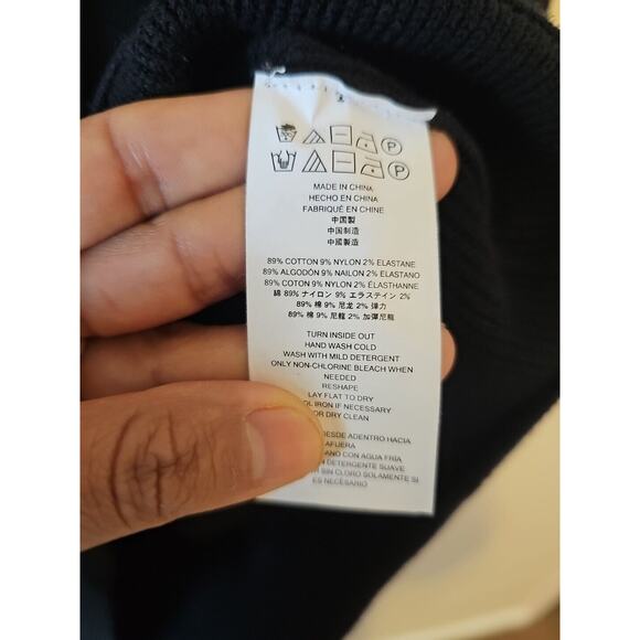 Michael kors‎ Men's Sweater Size Large Crop Collar Black - Picture 4 of 7